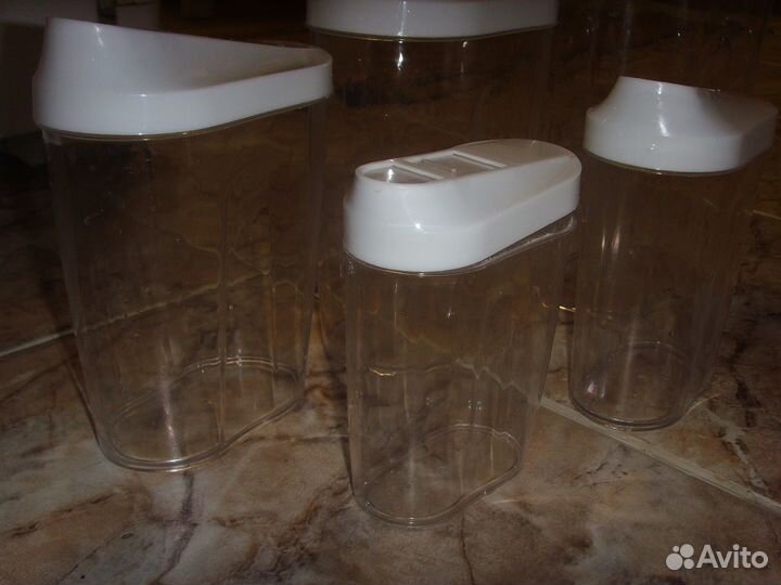 Набор из 5 контейнеров под сыпучие крупы