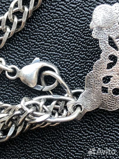 Серебряный крест и цепь 925 пробы.32,64 грамма