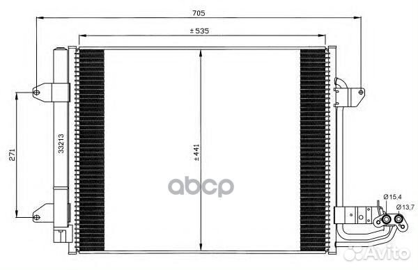 Радиатор кондиционера с осушителем 35521 NRF