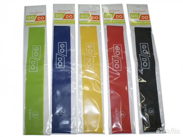 Набор резинок для фитнеса 5в1, жесткость № 1-5, в