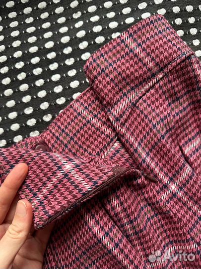 Юбка мини детская плиссе розовая в клетку 14л Zara