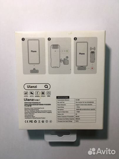 Беспроводной петличный микрофон Ulanzi J12