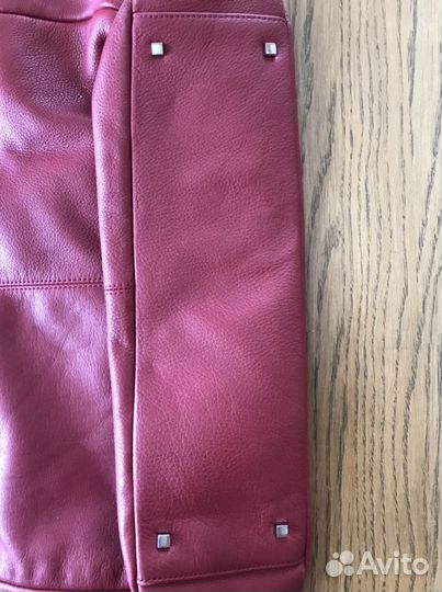 Сумка натуральная кожа красная