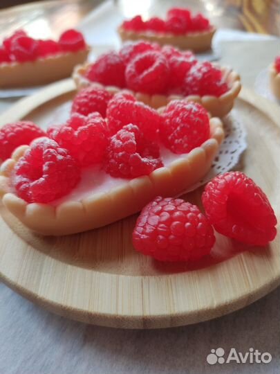 Мыло ручной работы Тарталетка с малиной