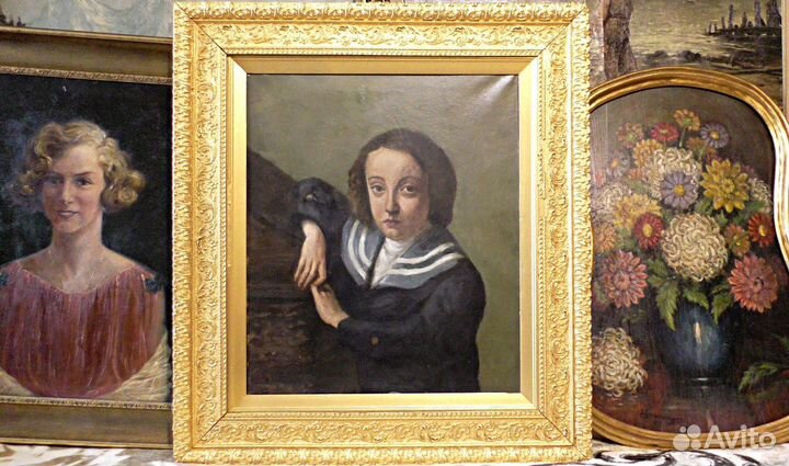 Картина.19 век.Франция.Холст.Масло.Живопись