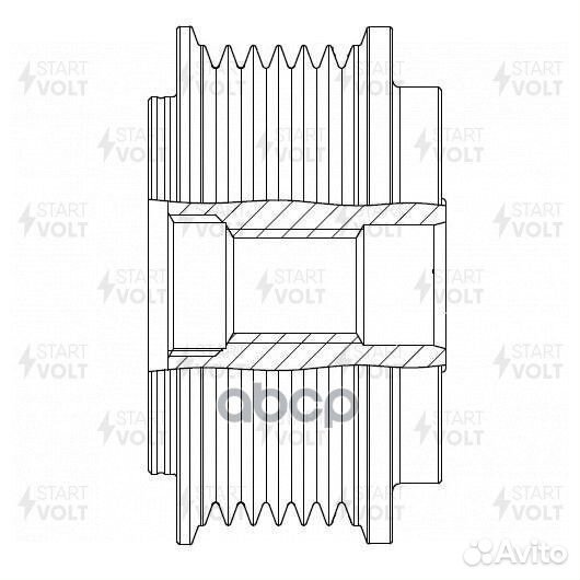 Шкив с обгонной муфтой генер. для а/м VAG Trans