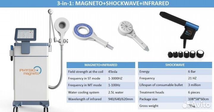 Аппарат ударно-волновой терапии+магнитотерапия
