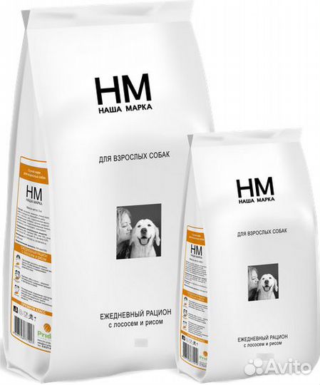 Корм для собак Наша марка с лососем и рисом