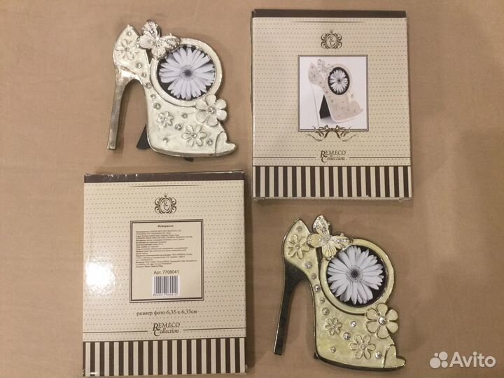 Рамки для фото в виде лабутенов со стразами новые