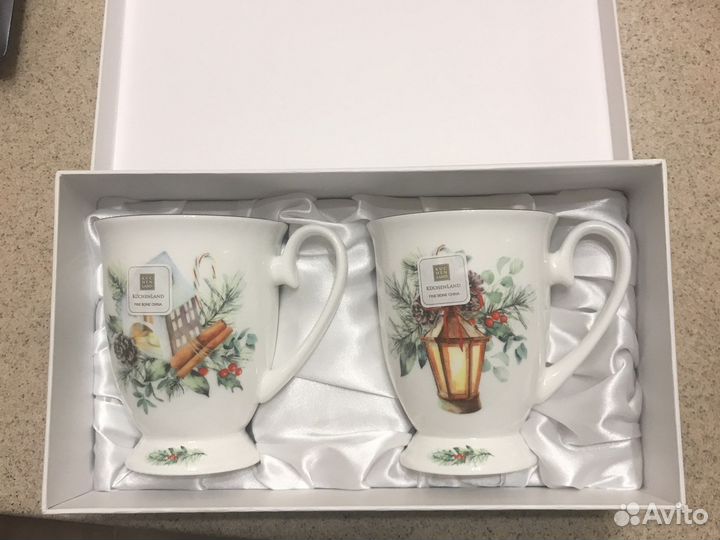 Набор кружек Christmas miracle домик/фонарик