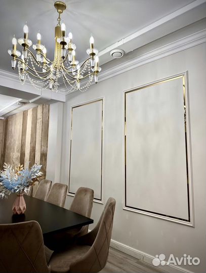 Молдинг плоский золото глянцевый