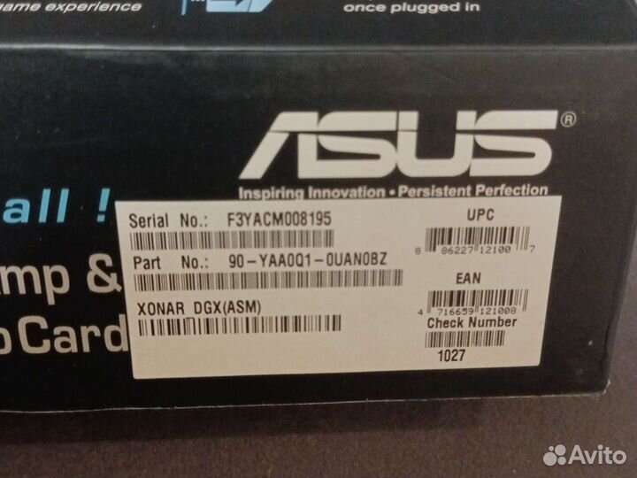 Звуковая карта Asus Xonar DGX