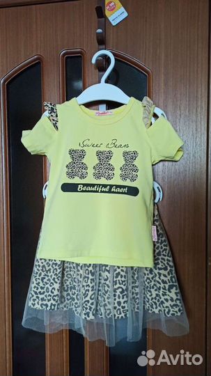 Юбка футболка комплект 98