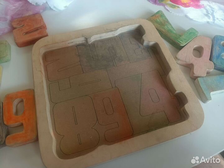 Деревянный пазл-головоломка Пюсла Икеа б/у