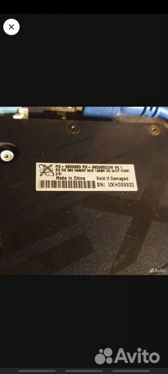 Видеокарта radeon rx580 8gb на запчасти
