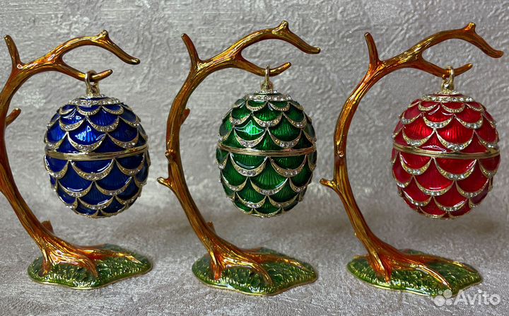 Яйцо шкатулка Фаберже на ветке (9 видов)