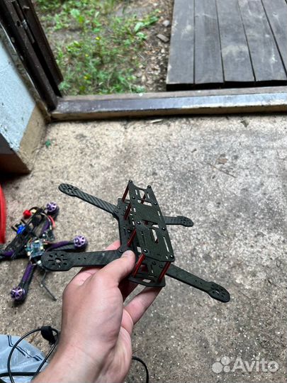 Fpv квадрокоптер 220мм + куча запчастей