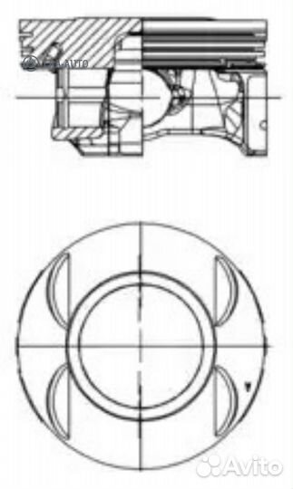 Kolbenschmidt 40199610 Поршень dm.80.50x1.2x1.2x2