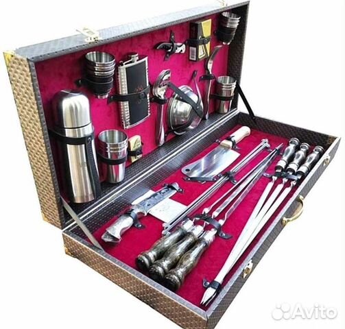 Набор для барбекю подарочный большой с шампурами