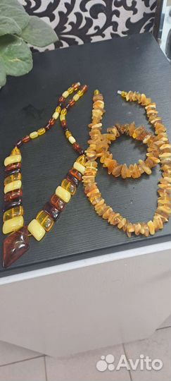 Янтарные бусы,колье,браслет натуральные