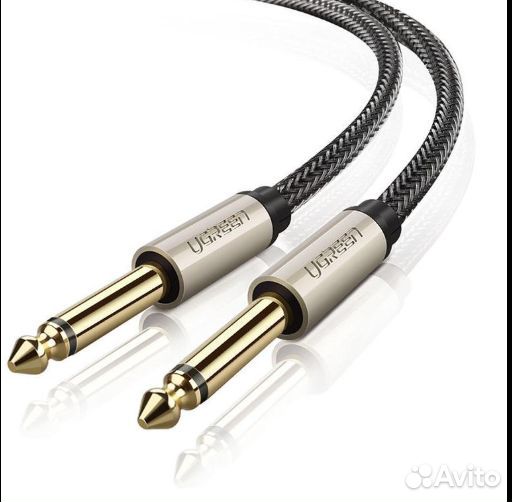 Ugreen Аудиокабель 6.3 мм/6.3 мм, 2 м, черный