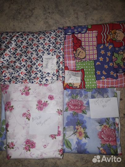 Отрезы ткани из ссср,бязь,сатин, лавсан,вельвет