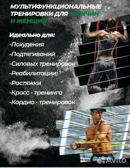 Резинка для подтягивания на турнике. Комплект