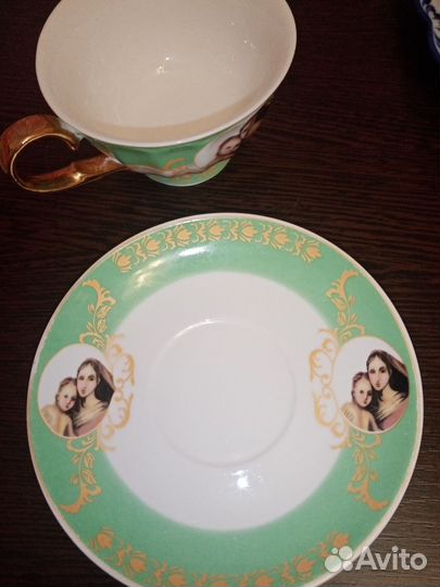 Чашка с блюдцем фарфор