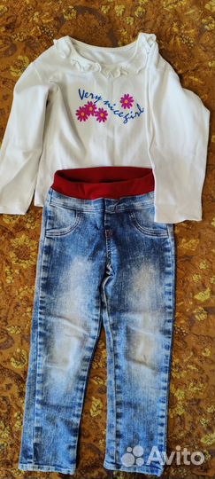 Тёплые вещи пакетом на девочку рост 100-110