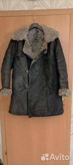 Тулуп-дубленка бекеша, нагольная, р. 52-54, бу