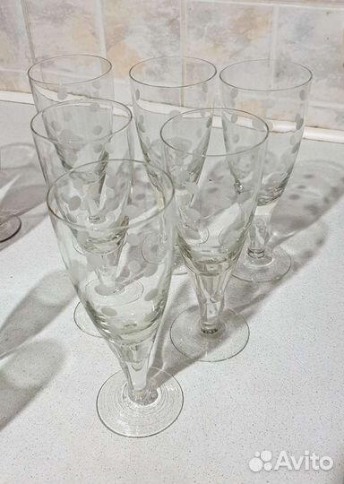 Фужеры 60-70 гг СССР и рюмки