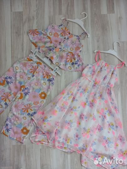 Летние комплекты H&M на девочку 116, 122