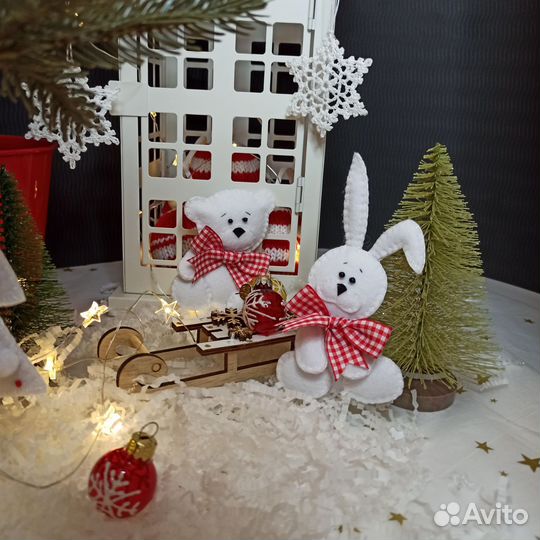 Ëлочные игрушки из фетра 