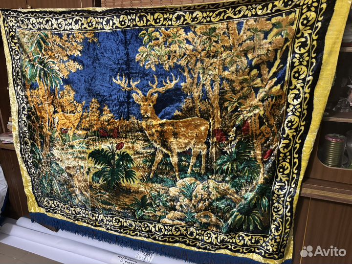 Ковер СССР плюшевый Олени