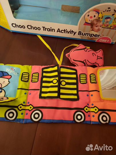 Бампер на кроватку музыкальный. Поезд