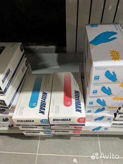 Перчатки одноразовые нитрил,винил benovy,nitrilmax