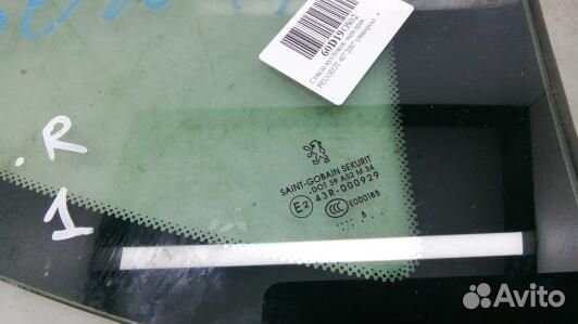 Стекло кузова боковое заднее правое peugeot 407 (6