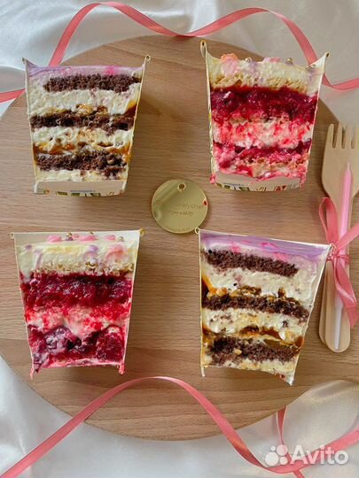 Cake to go, торт в стакане, бенто торт