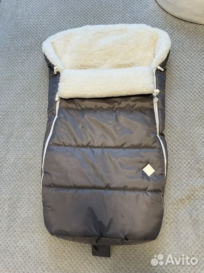 Зимний конверт в коляску на овчине