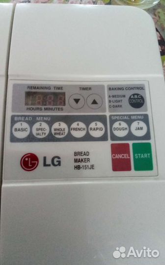Хлебопечка lg