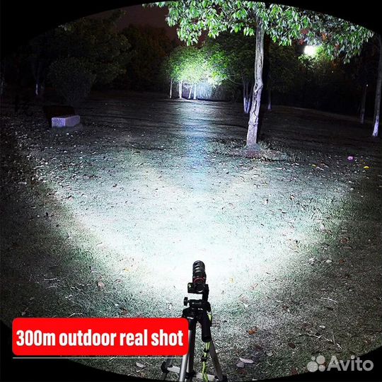 Мощный светодиодный фонарь с аккумулятором 18650