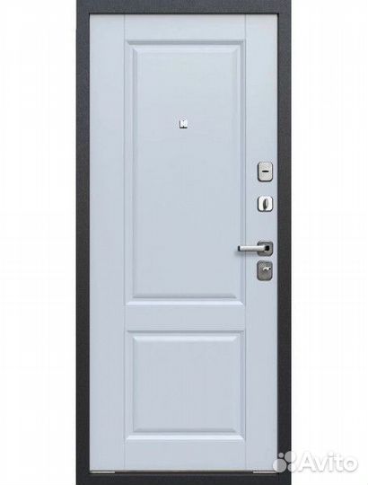 Входная дверь уличная Толстяк белый ясень