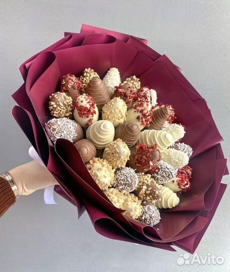 Букет из клубники в шоколаде