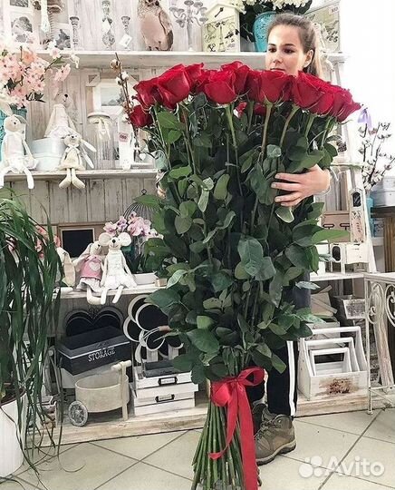 Высокие розы Букеты с доставкой