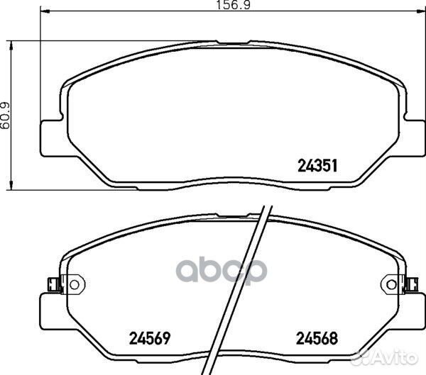 Колодки тормозные дисковые перед NP6030 NIS