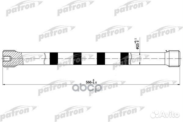 Торсион лев renault kangoo L565мм, 30-31 зуб