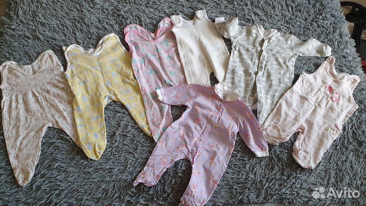 Большой пакет вещей на девочку 0+