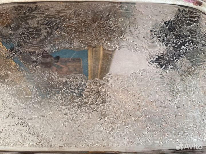Поднос антикварный. Посеребрение. Oneida. США