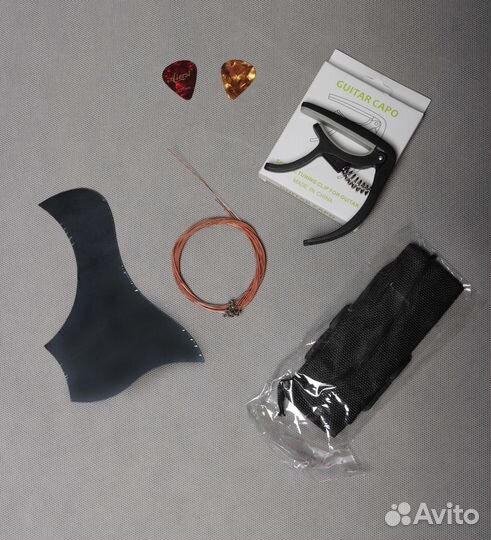 Комплект 7 в 1 - Акустическая гитара + аксессуары