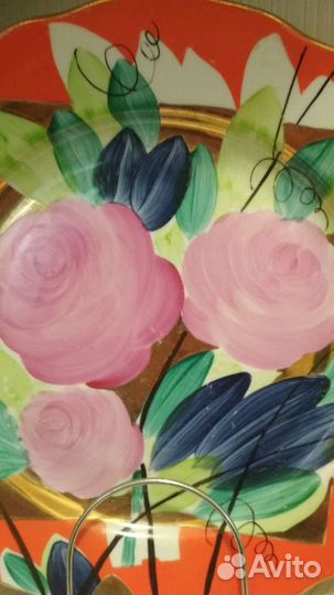 Тарелка декоративная, настенная. Дулево